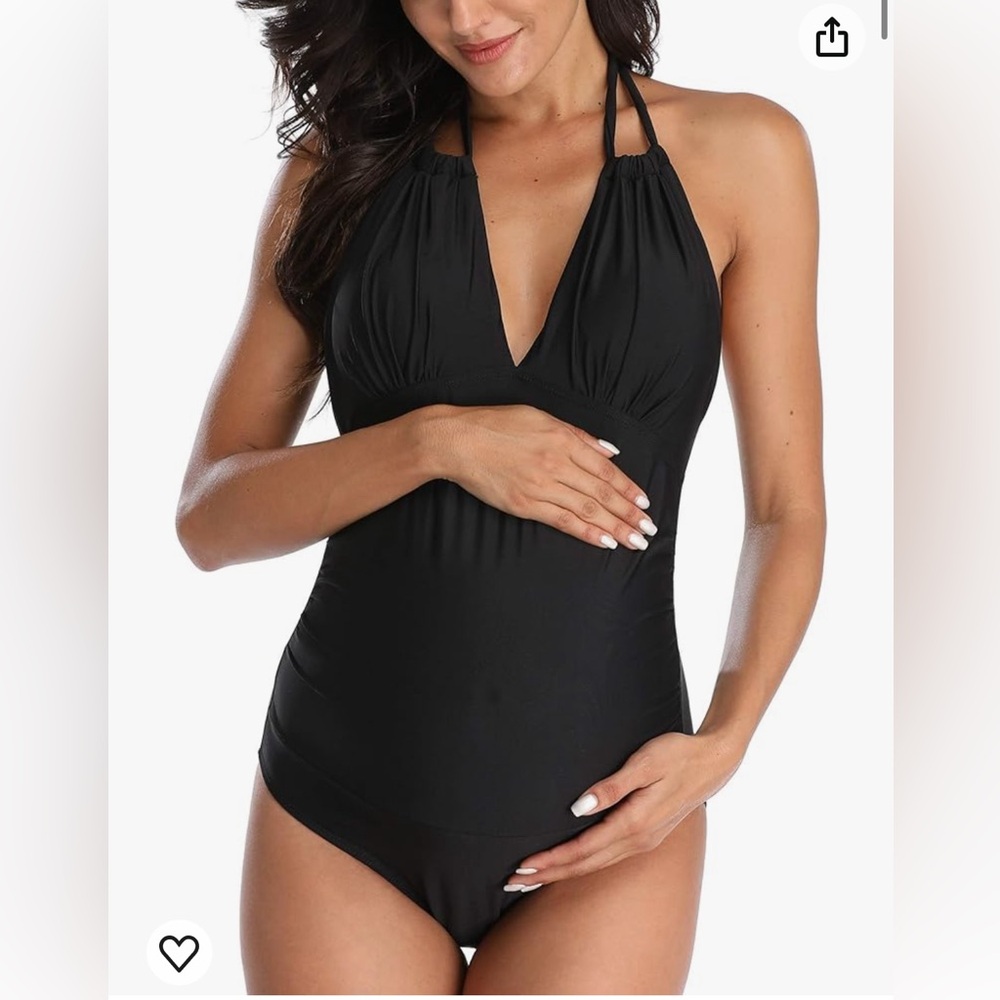 Black Maternity Bathing Suit